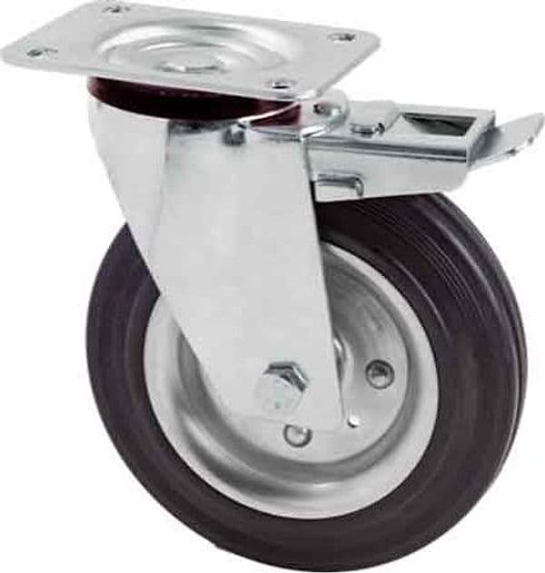 Ruota Industriale Girevole Ideal Star con Freno 200 mm Portata 200 kg - 2