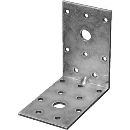 Piastra ad Angolo Pesante 80 x 50 mm 25 Pezzi - 2