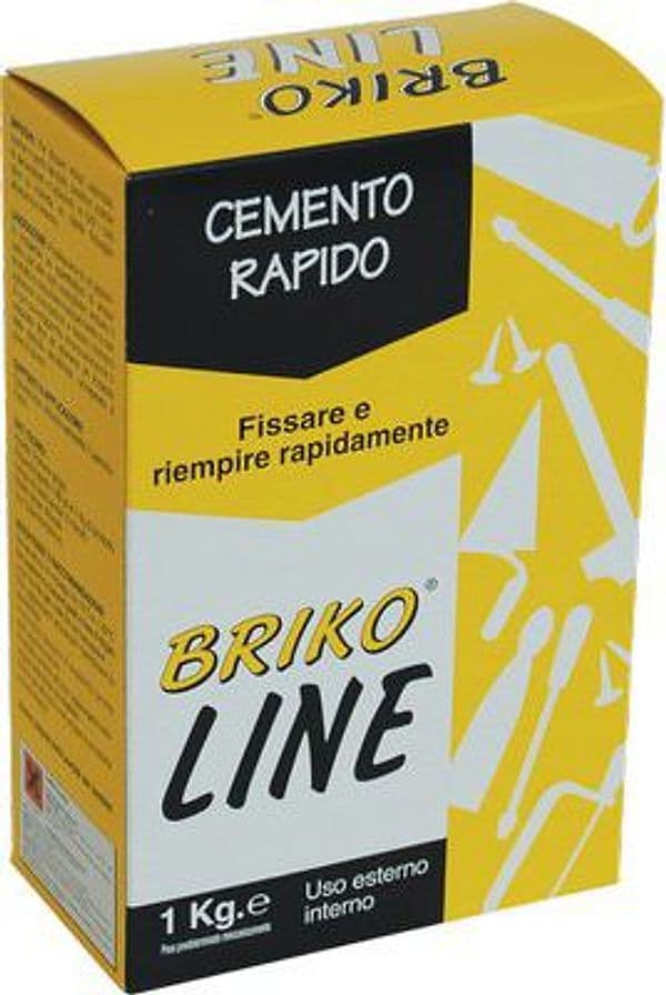 Cemento Grigio Presa Rapida Briko Line 1 kg 12 Pezzi - 2