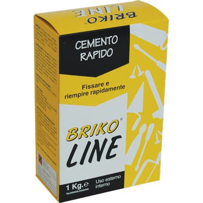 Cemento Grigio Presa Rapida Briko Line 1 kg 12 Pezzi - 2