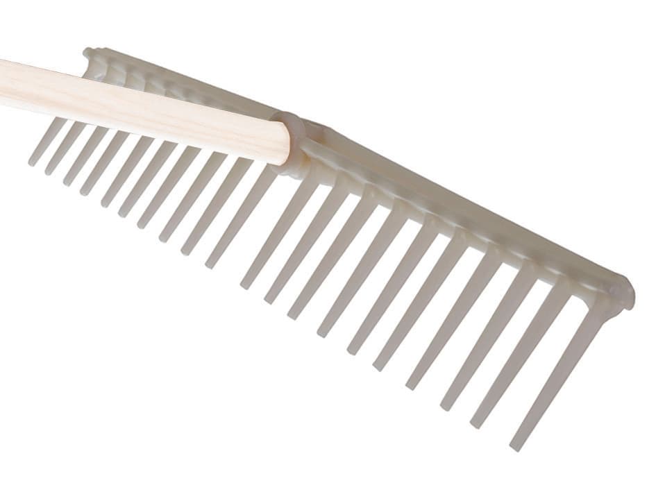 Rastrello in Polipropilene 20 Denti per Erba e Fieno Spalla Dritta 5 Pezzi - 2