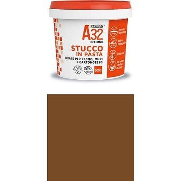 Stucco Pasta Legno A32 K2 Rasaben Mogano 0,5 kg 6 Pezzi - 2