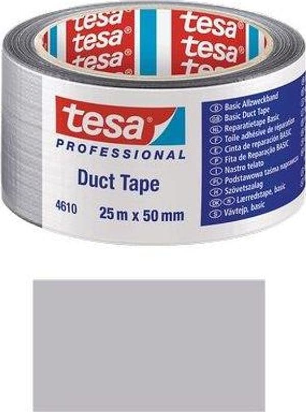 Nastro Alta Resistenza Duct Tape 4610 Tesa Grigio 25 ml 50 mm 6 Pezzi - 2