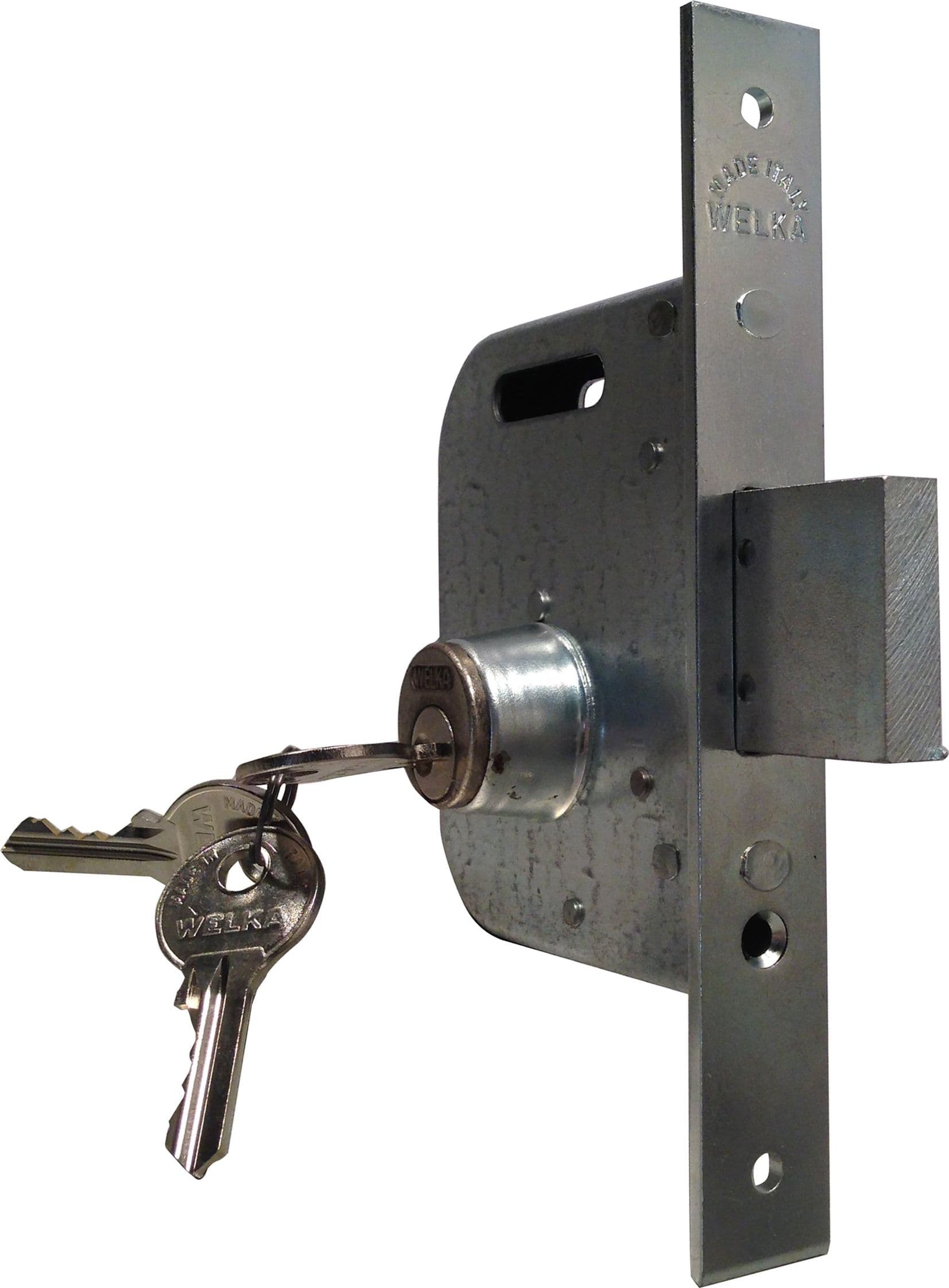 Serratura Cancello Infilare 062450 Welka B.q Zinc F.mm 22 C.tondo M2 E.mm