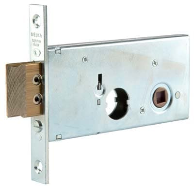 Serratura Metallo Infilare 123 Welka B.q Zinc F.mm 22 F.tondo M1 con Scr - 2