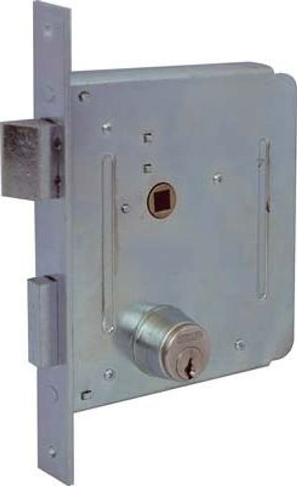 Serratura Cancello Infilare 050500 Welka B.q Zinc F.mm 22 C.tondo M2 - 2
