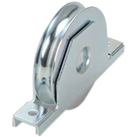 Ruota con Supporto Interno per Cancelli Gola Tonda 140 mm - 2