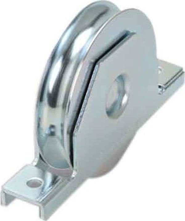Ruota con Supporto Interno per Cancelli Gola Tonda 100 mm - 2