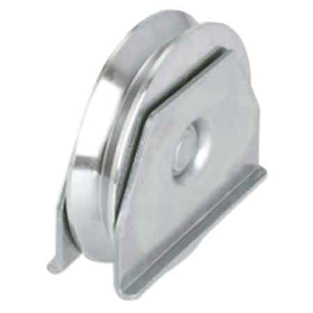 Ruota con Supporto Laterale per Cancelli Gola Y a 2 Cuscinetti 120 mm - 2
