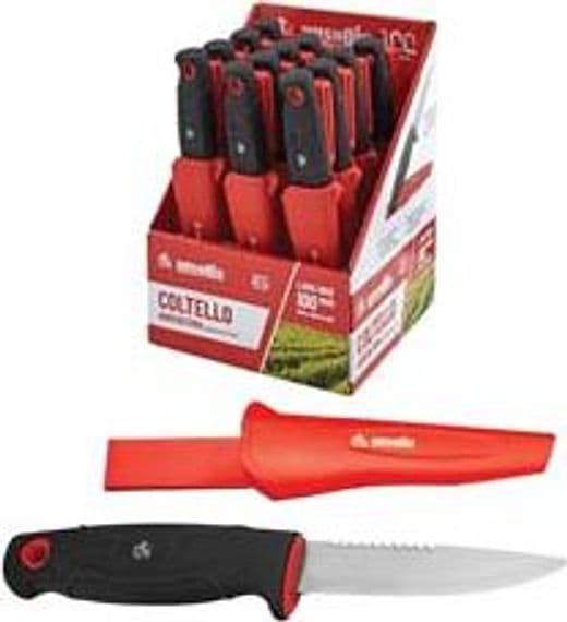 Coltello Agricoltura in Acciaio Inox 22 cm Manico in Gomma 22 cm 2 Pezzi - 2