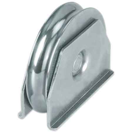 Ruota con Supporto Laterale per Cancelli Gola Tonda 140 mm - 2