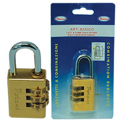 Lucchetto a Combinazione 9000 Potent Ottone Arco Cromato 20 mm 2 Pezzi - 2