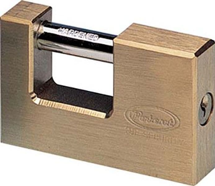 Lucchetto Rettangolare 2800 Potent Ottone Satinato Chiavi 2 mm 60 - 2