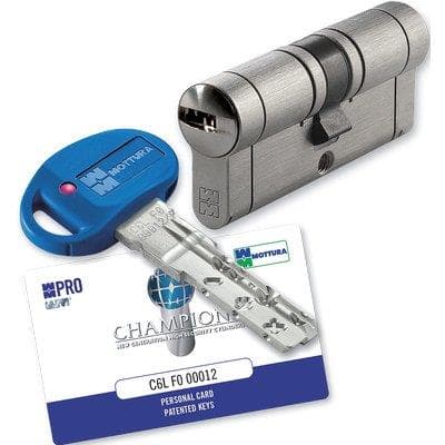 Cilindro Sagomato Champions Pro Hand Mottura Cromo Satinato Chiavi 8212410 - 2