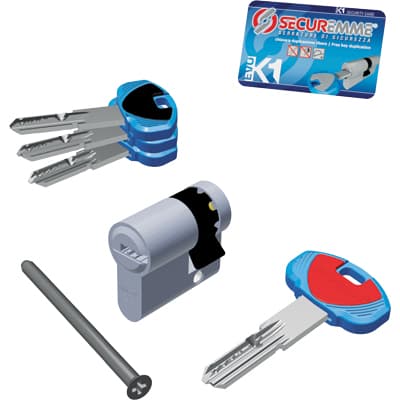 Mezzo Cilindro Sagomato Evo K1 3100 M Securemme 40 mm 10 Pezzi - 2