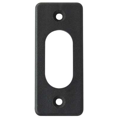 Mostrina Rettangolare Foro Ovale 06027 Cisa Nylon Nero 54 x 23 mm 5 Pezzi - 2