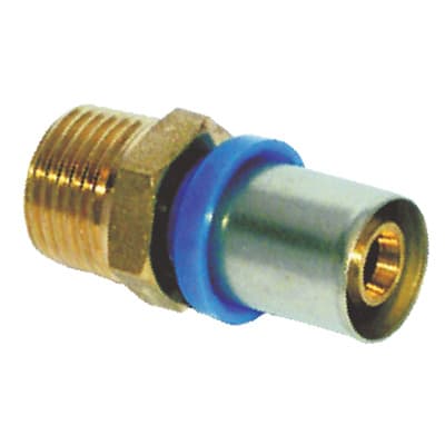 Manicotto Multistrato Pressare Fil Maschio Bampi 20 mm x ½ M 10 Pezzi - 2