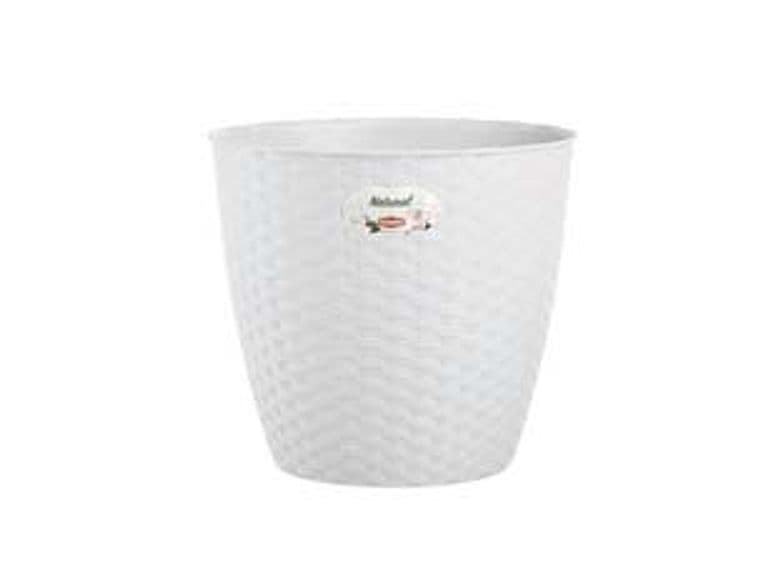 Vaso Natural Bianco Ø 19 mm cm 19 CMX17,5H. 3 l Stefanplast 4 Pezzi - 2