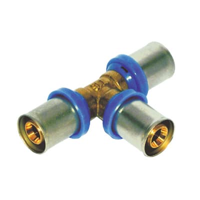 Tee Multistrato Pressare Bampi Ottone 16 mm 5 Pezzi - 2