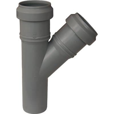 Braga Scarico Idrico ad Innesto Pp Grigio 45 ° 90 mm 5 Pezzi - 2