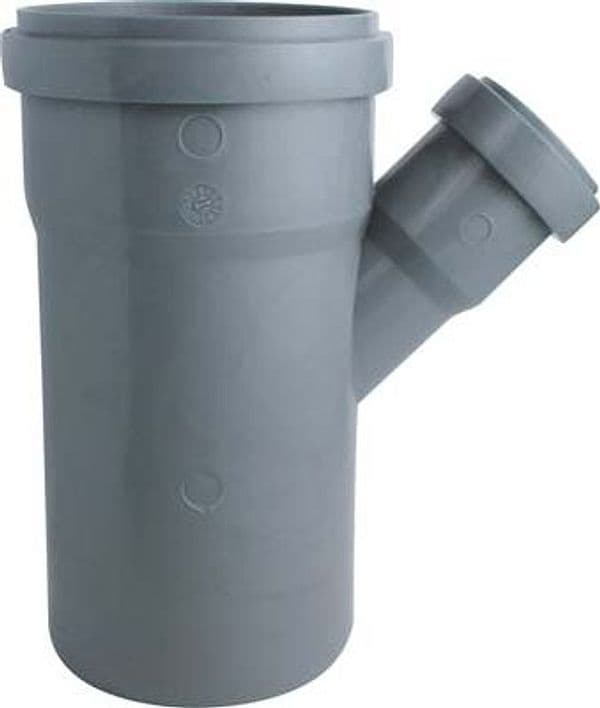 Braga Ridotta Scarico Idrico ad Innesto Pp Grigio 45 ° 90 a 40 mm 5 Pezzi - 2