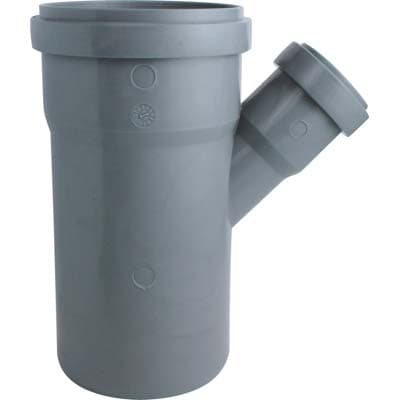 Braga Ridotta Scarico Idrico ad Innesto Pp Grigio 45 ° 90 a 40 mm 5 Pezzi - 2