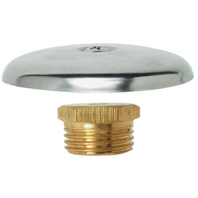 Tappo M Ottone con Rosone Inox 1 2 M 5 Pezzi - 2