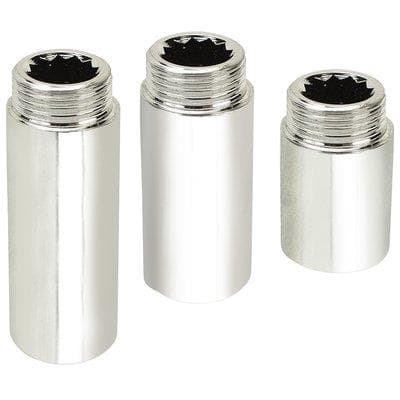 Prolunga Mf Ottone Cromato ½mf con 30 mm 10 Pezzi - 2