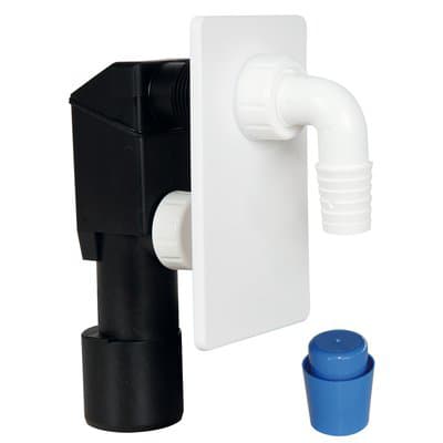 Sifone Scarico Pp Lavatrice ad Incasso Bianco 40 mm 5 Pezzi - 2