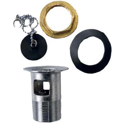 Piletta Scarico Lavabo con Troppo Pieno Ottone Cromato 11 4M - 2