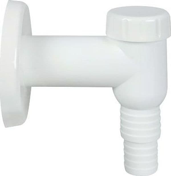 Sifone Scarico Pp Lavatrice Esterno Pp Bianco con Valvola 32 mm 5 Pezzi - 2