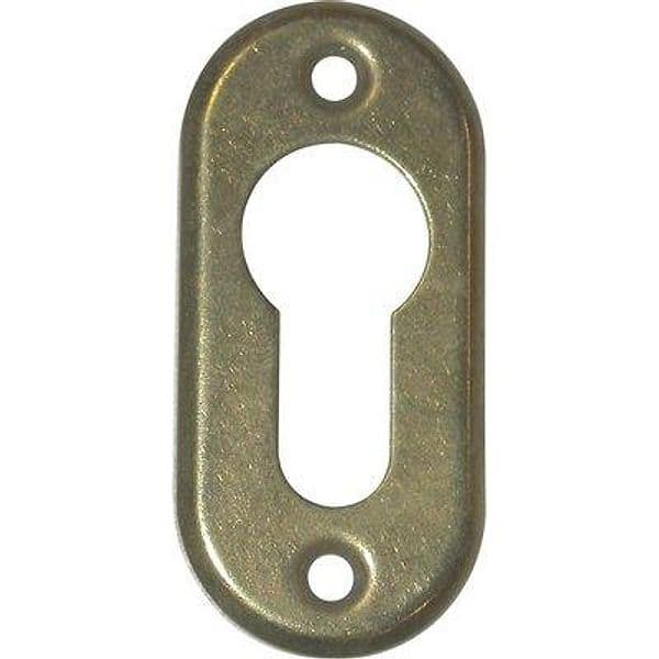 Mostrina Ovale Foro Sagomato 06012 00 Cisa Ottone 60 x 28 mm 2 Pezzi - 2