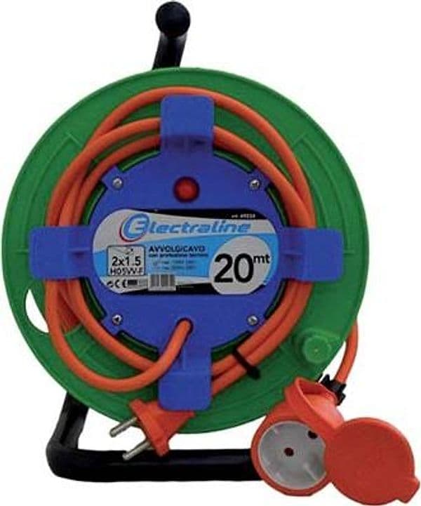 Avvolgicavo Garden Electraline Arancio 2P con T 16A con Schuko N°xmmq 2X15 - 2
