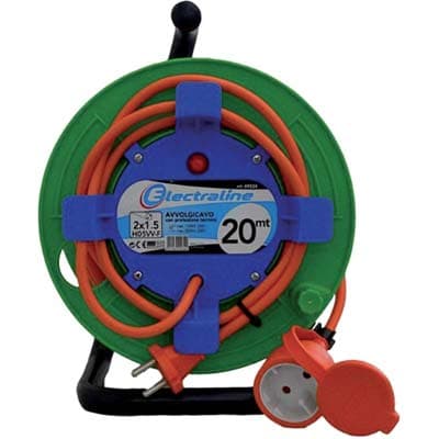 Avvolgicavo Garden Electraline Arancio 2P con T 16A con Schuko N°xmmq 2X15 - 2