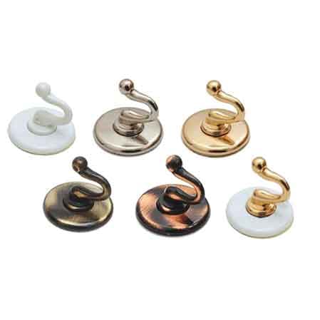 Gancio Multiuso Smeraldo Ø 30 mm Ottone Spazzolato 20 Pezzi - 2