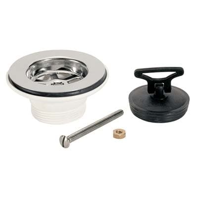 Piletta Scarico Lavello Inox Pp con Tappo 1½ F 5 Pezzi - 2