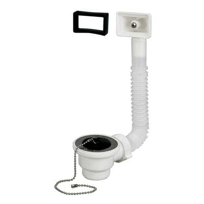Piletta Scarico Lavello Inox con Troppo Pieno Pp con Tappo 1½ M 5 Pezzi - 2