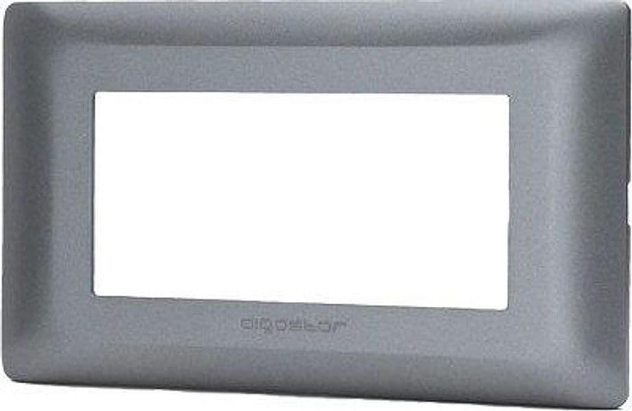 Placca Coprifrutti Abm Grigio Scuro Posti 4 140 x 85 mm 8 Pezzi - 2