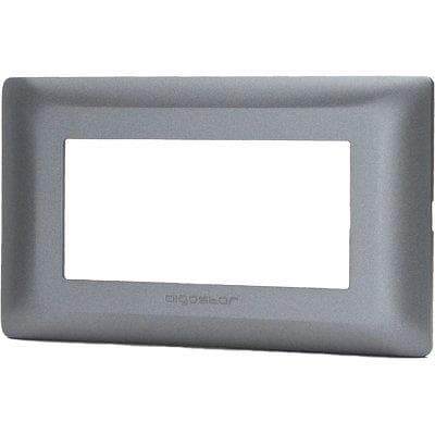 Placca Coprifrutti Abm Grigio Scuro Posti 4 140 x 85 mm 8 Pezzi - 2