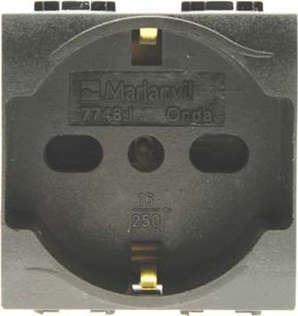 Presa Schuko con Sicurezza Onda Marlanvil a 10 a 16 2P con T 250 V 3 Pezzi - 2