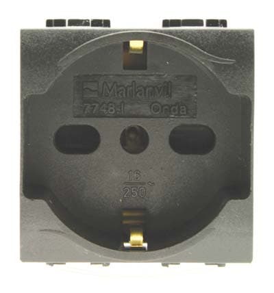Presa Schuko con Sicurezza Onda Marlanvil a 10 a 16 2P con T 250 V 3 Pezzi - 2