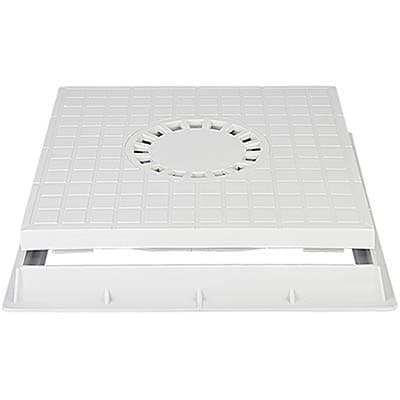 Chiusino Sifonato per Pozzetto Derivazione Plastica Cm 40X40 con Telaio - 2
