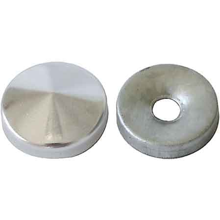 Borchia Coprivite Bombata 14 mm Ottone Nichelato 200 Pezzi - 2