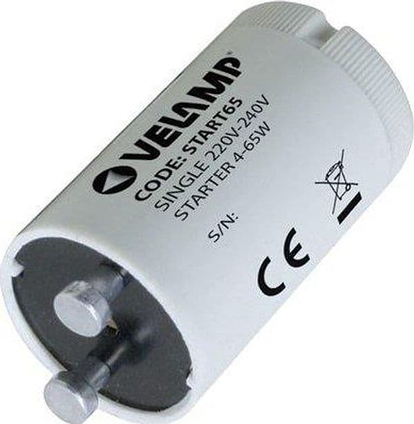 Starter per Lampada Fluorescente Velamp Watt 4 x 65 230 V 50 Pezzi - 2