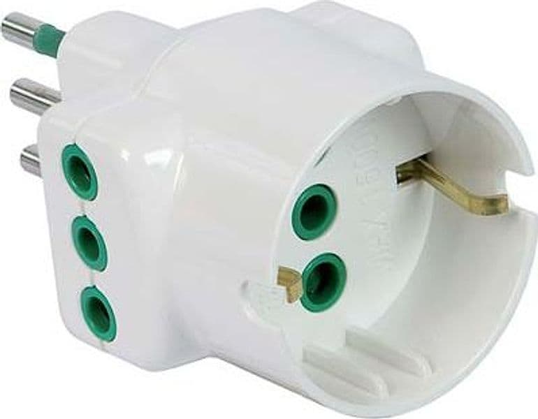 Adattatore Triplo 10A con Schuko Garanti Bianco 2P con T 10 Pezzi – Fanton