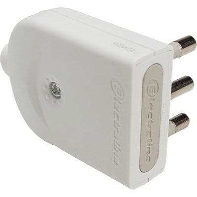 Spina Mobile Orientabile Electraline Bianco 2P con T 16A 25 Pezzi - 2