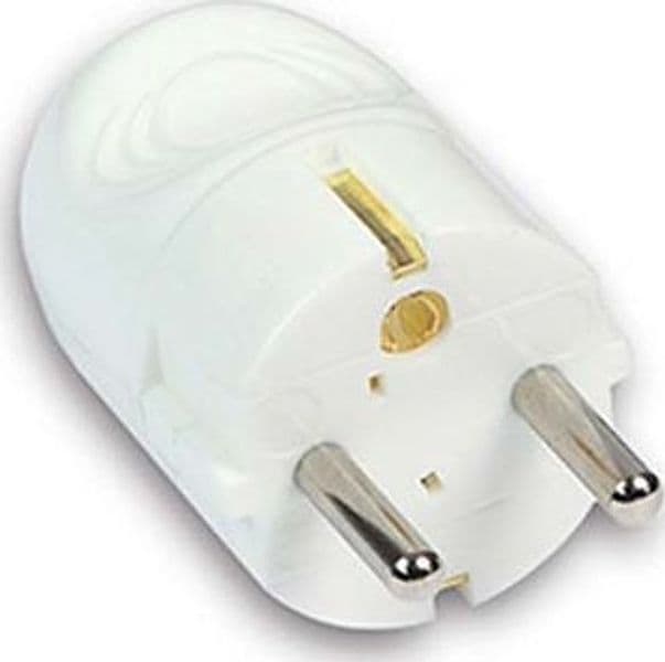 Spina Mobile Schuko Garanti Bianco 2P con T 16A 10 Pezzi – Fanton