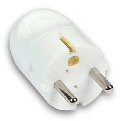 Spina Mobile Schuko Garanti Bianco 2P con T 16A 10 Pezzi - 2