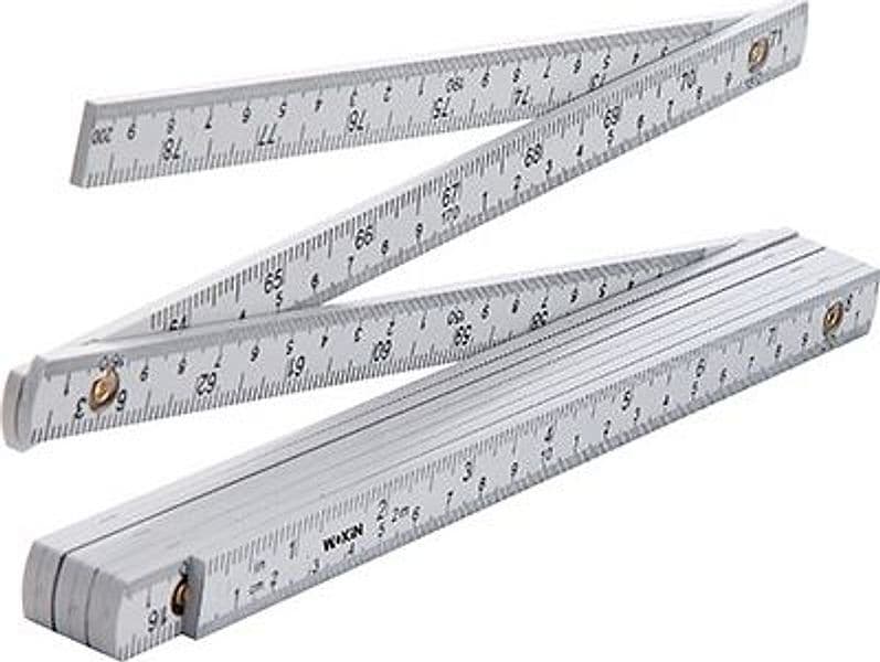 Doppiometro ABS 501202 Wokin Bianco Decimetri Neri 2 m 12 Pezzi - 2