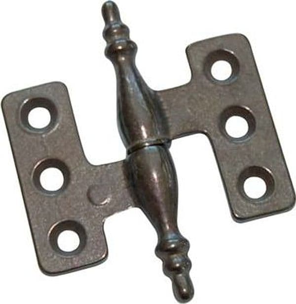 Cerniera Barocco Ala Piana Ottone Bronzato Dx 65 x 55 mm 24 Pezzi - 2